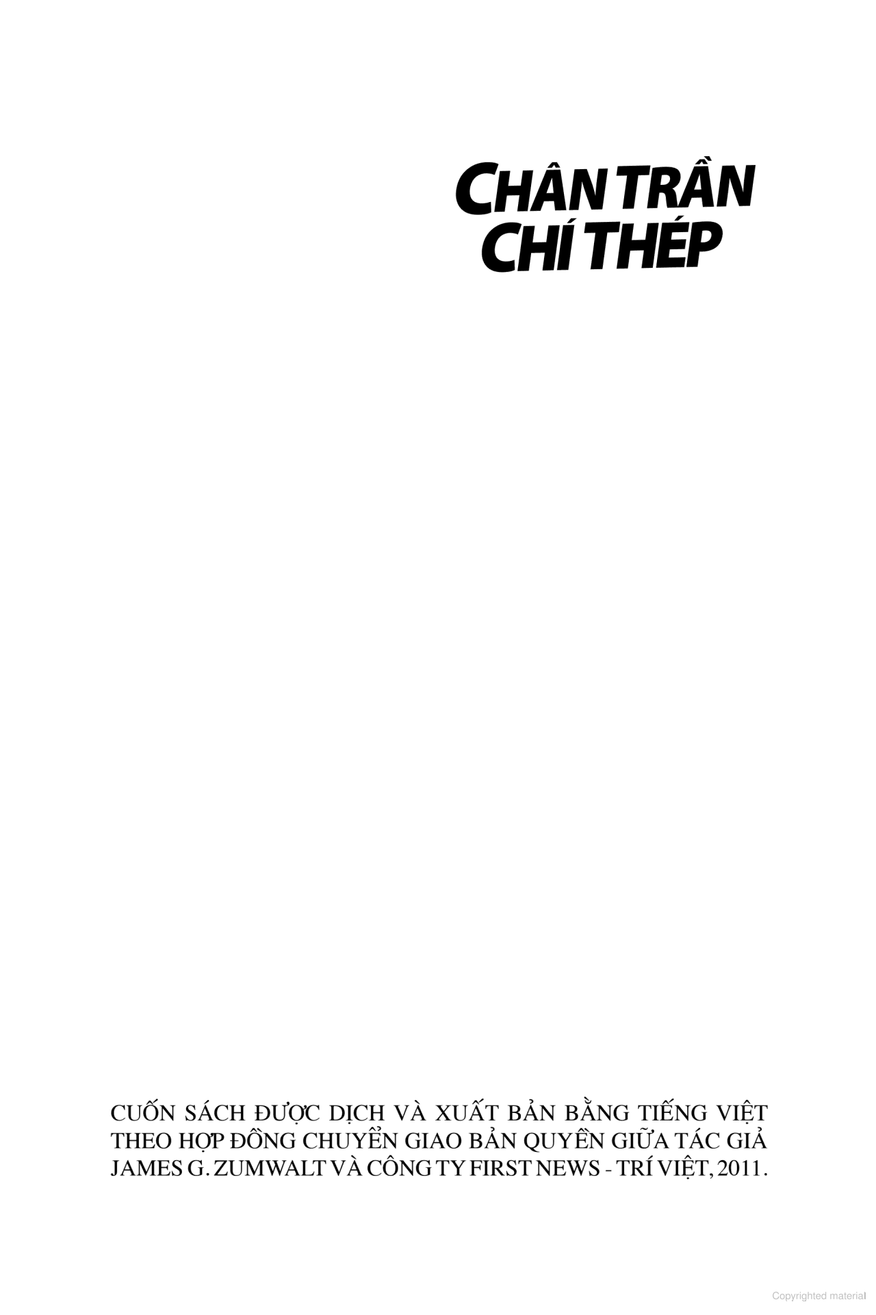 Chân Trần Chí Thép (Tái Bản 2022)