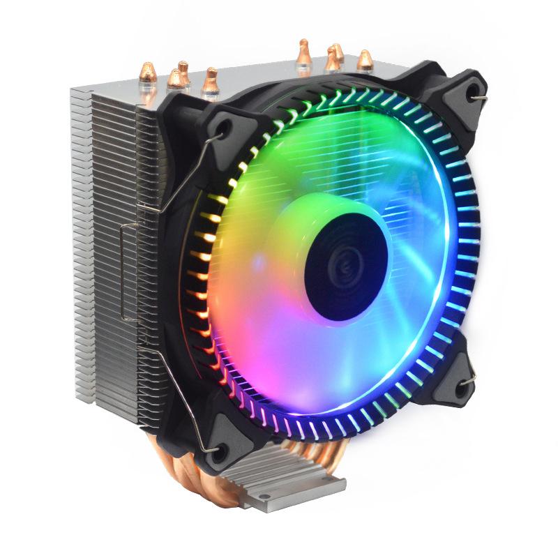 Phong Cách Mới Nhất 4 Ống Dẫn Nhiệt Máy Tính Tản Nhiệt CPU I7-12400 Ống Đồng ARGB Quạt Hiệu Ứng Ánh Sáng LGA115x/1200/1700