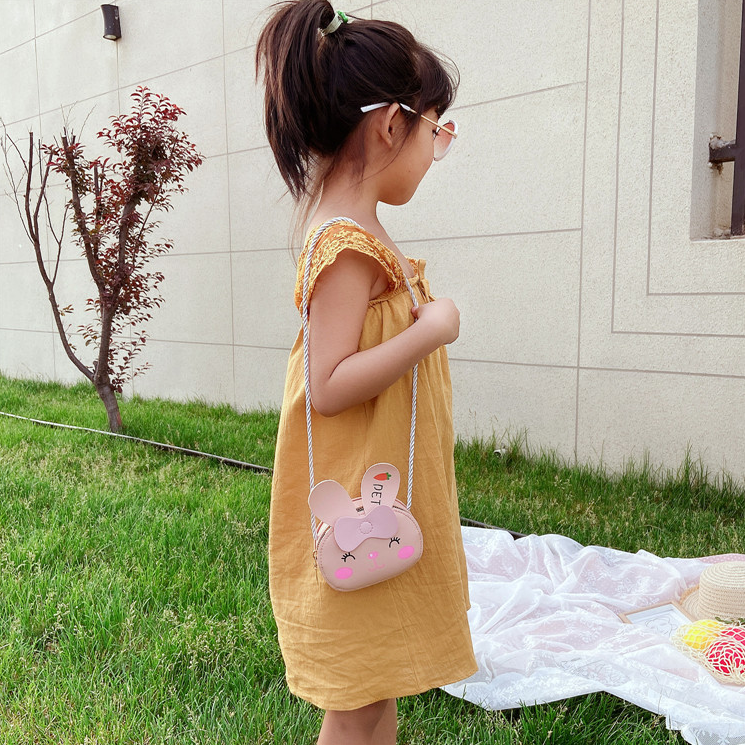 Túi đeo chéo mini Mèo Thỏ cute cho bé đi chơi và làm quà tặng trẻ em dễ thương