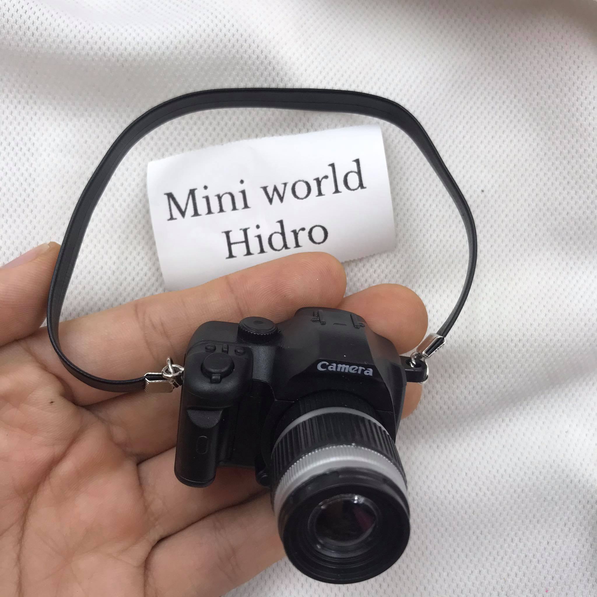 Máy chụp hình mini có đèn và nhạc. Mô hình máy chụp hình cho búp bê.