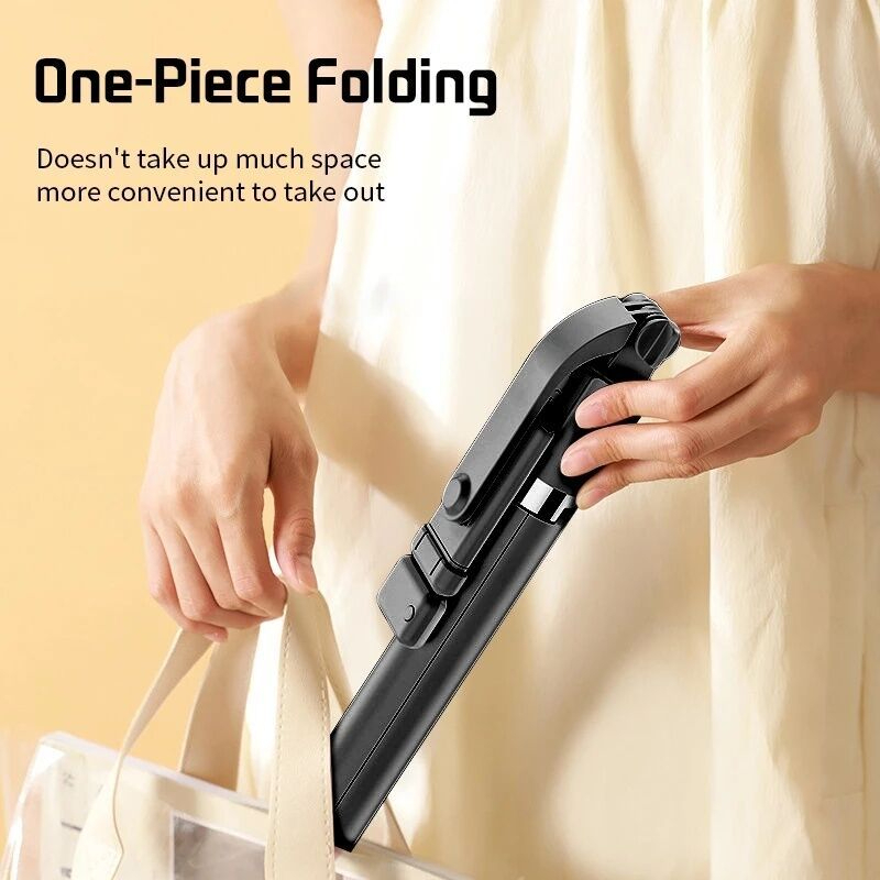 Gậy Tripod chụp ảnh tự sướng Selfie 3 chân gấp gọn 30cm, kéo dài 1M7 điều khiển từ xa có đèn Tripod chụp ảnh livestream - Hàng nhập khẩu