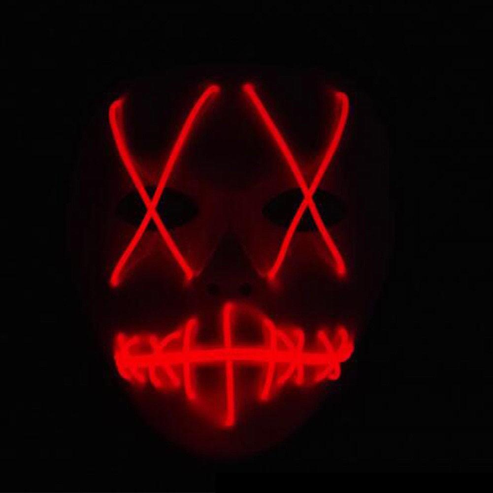 Mặt nạ Thanh trừng có đèn LED hóa trang Halloween-q53