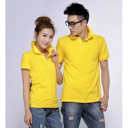 Áo Thun Có Cổ Cá Sấu Cao Cấp 4 Chiều Form Xuông Nữ - Nam Màu Vàng