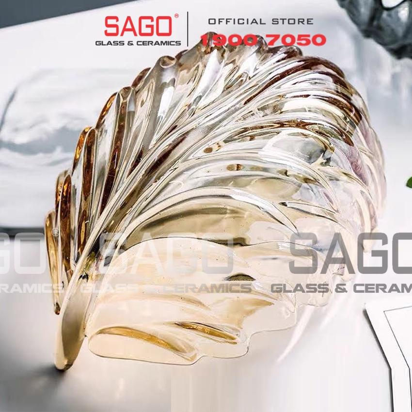 Tô Thủy Tinh Trái Cây Màu Hình Chiếc Lá Cao Cấp | Tùy Chọn Màu Sắc và Size