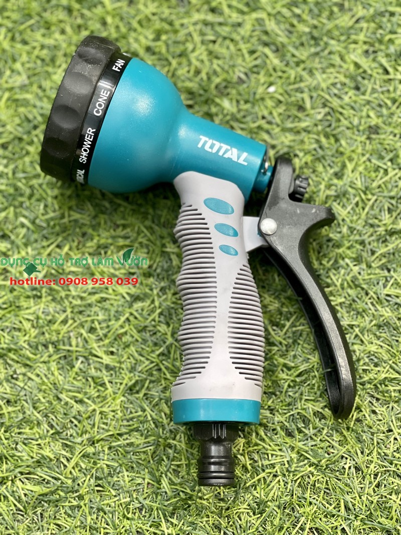 Vòi xịt tưới cây Total 8 cấp độ tưới , chuyên dùng làm vườn, xịt sân nhà , rửa xe, tưới cây nhiều lựa chọn khác nhau