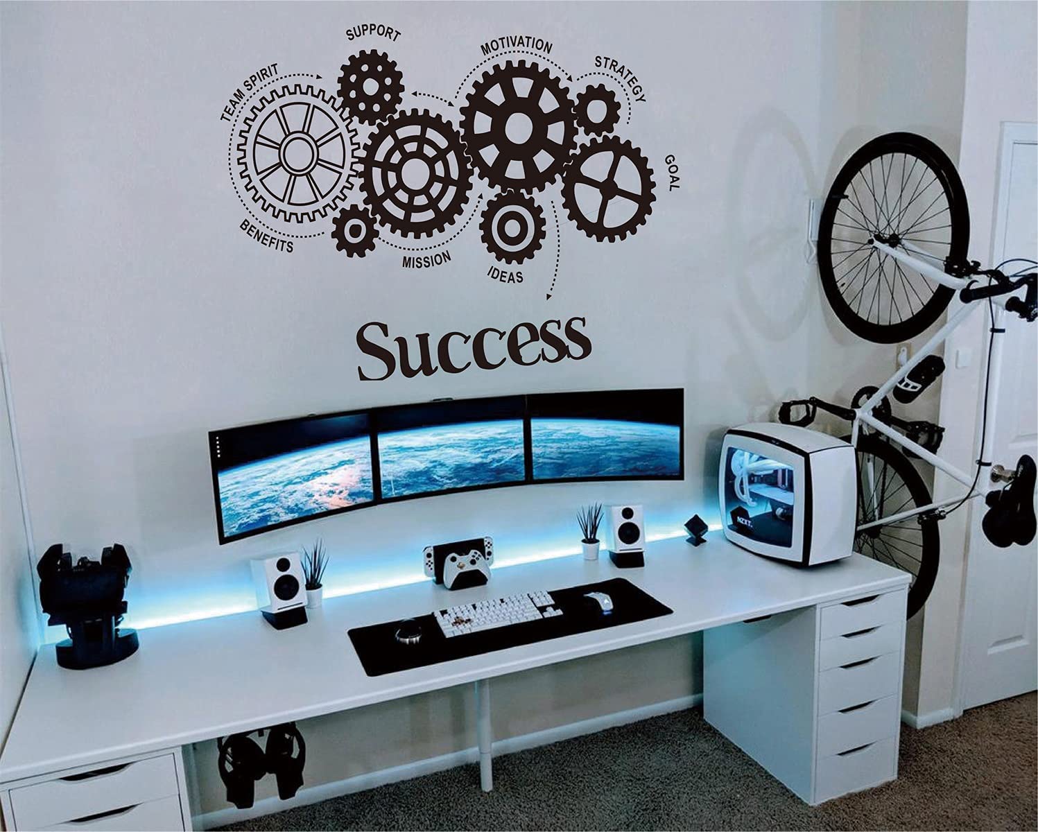 Decal Dán Trang Trí Góc Làm Việc, Dán Văn Phòng "SUCCESS" mẫu 3 - Decal Dán Tường Cao Cấp AmyShop