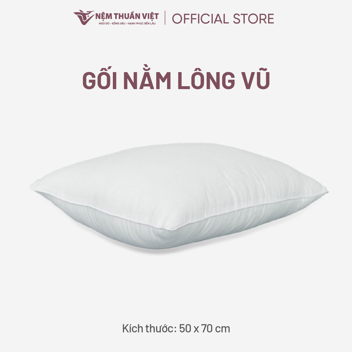 Ruột Gối Nằm Lông Vũ Thuần Việt - Sợi Lông Vũ Nhân Tạo Microfiber Êm Ái Chuẩn Khách Sạn 5 Sao