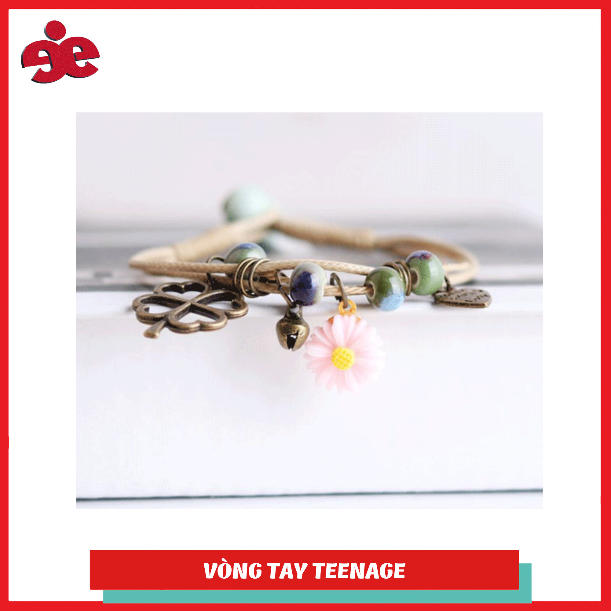 Vòng Tay, Lắc Tay Nữ Hoa Cúc CTE 004 Dễ Thương Thương Hiệu Teenage ( Mẫu ngẫu nhiên )