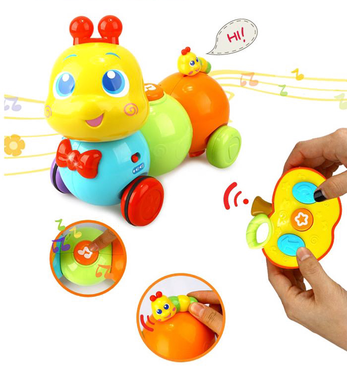 Xe ô tô đồ chơi điều khiển từ xa cho bé hình chú sâu  WINFUN 1140 phát nhạc kích thích các giác quan phát triển - tặng set đồ chơi tắm 2 món