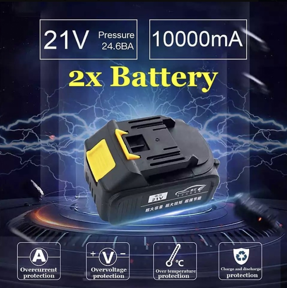 Máy xịt rửa xe ô tô xe máy tăng áp không dây pin lithium 21V 2-D1-2187