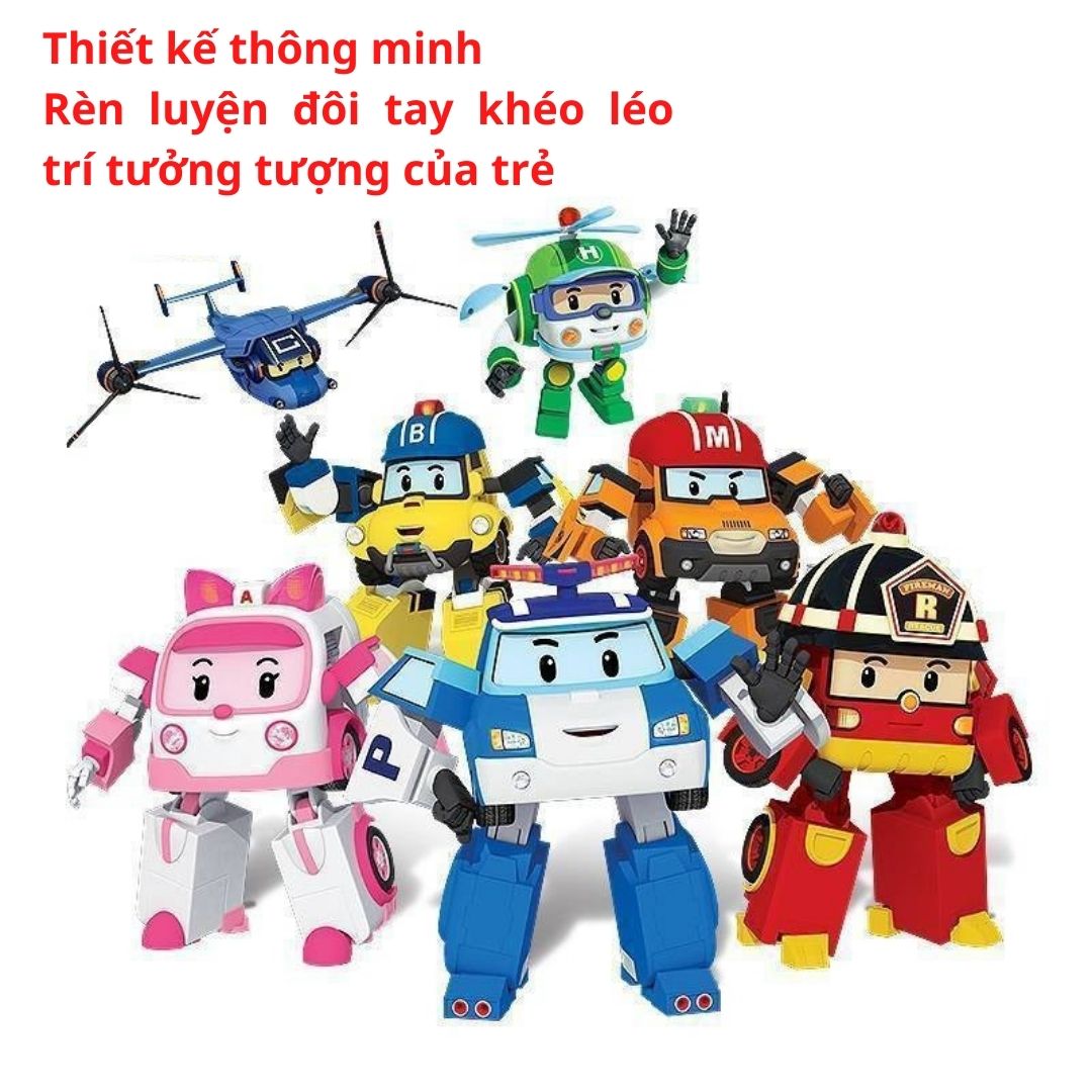 Đồ chơi đội cứu hộ POLI và các bạn biến hình 6 nhân vật hot trend đáng yêu dành cho trẻ em vui chơi