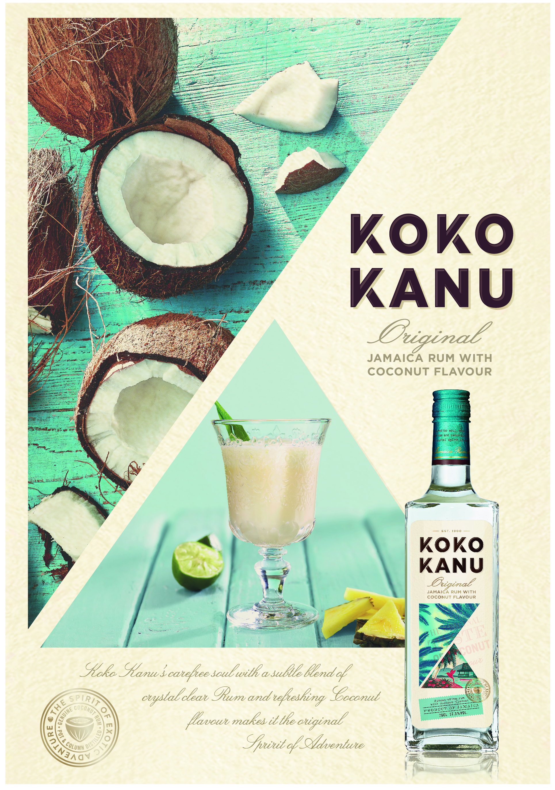 Rượu Rum Koko Kanu - Coconut Flavour