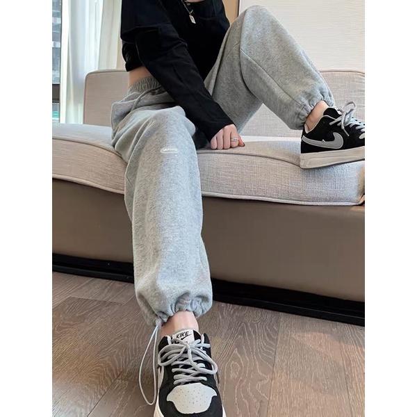 Quần Jogger Thể Thao Nam Nữ -Quần Form Ống Rộng Để Suông Hoặc Rút Dây Bo Gấu Chất Cotton Mịn Đẹp