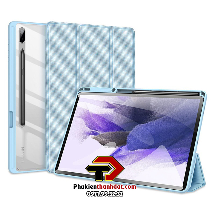 Bao da chống sốc SamSung Galaxy Tab S8+ Plus có ngăn đựng bút hiệu Dux Ducis Toby - Hàng nhập khẩu