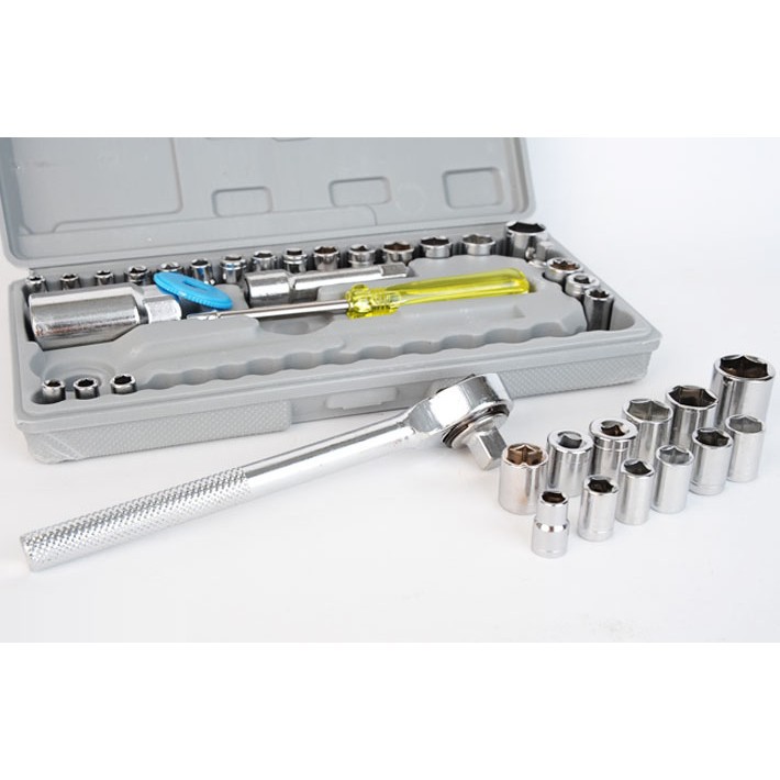 Bộ Sửa Chữa Đa Năng 40 Món Cho Xe Máy, Ô Tô Bộ Đồ Nghề 40 Món Thiết Bị - AIWA Bộ Dụng Cụ Sửa Chữa Ô Tô Và Xe Máy Gồm 39 Dụng Cụ Và 1 Hộp Đựng Tiện Lợi