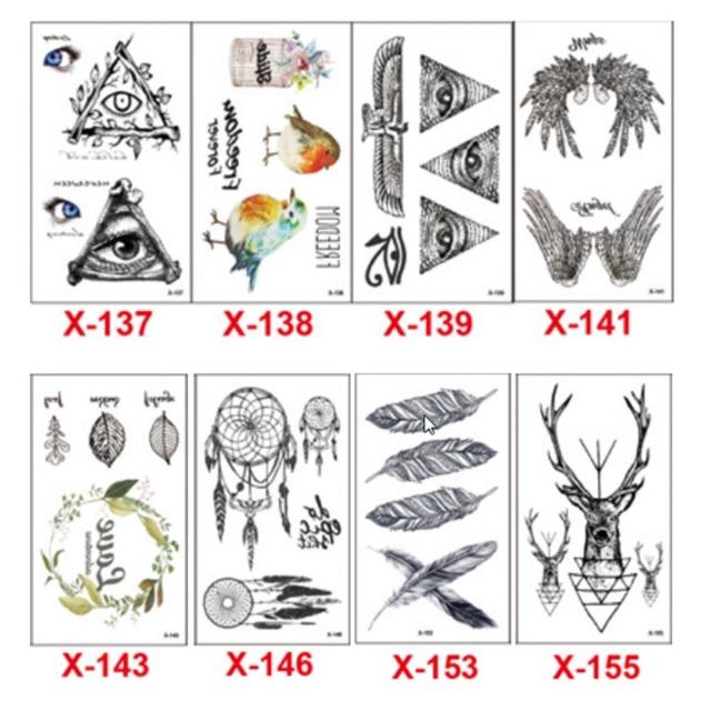 Set 3 hình xăm dán - hình xăm mini tatoo