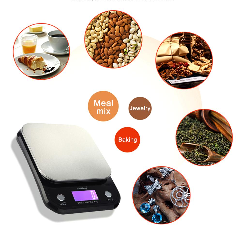 Cân thực phẩm điện tử Màn hình LCD có đèn nền Hightlight có độ phân giải 1g, dung tích 22Lbs, đo lường chính xác