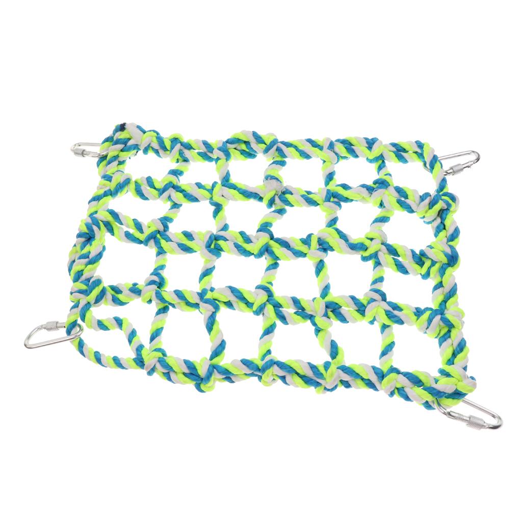 Pet Bird Parrot Cage Rope Net Hammock Swing Toy Small Animal Activity Toy