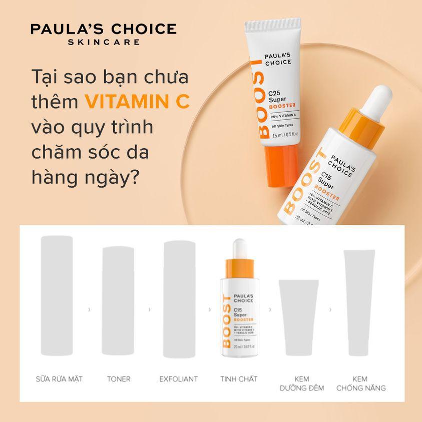 Tinh chất tăng cường làm sáng da chống lão hóa chứa Vitamin C Paula's Choice C15 Super Booster (Mã 7770)