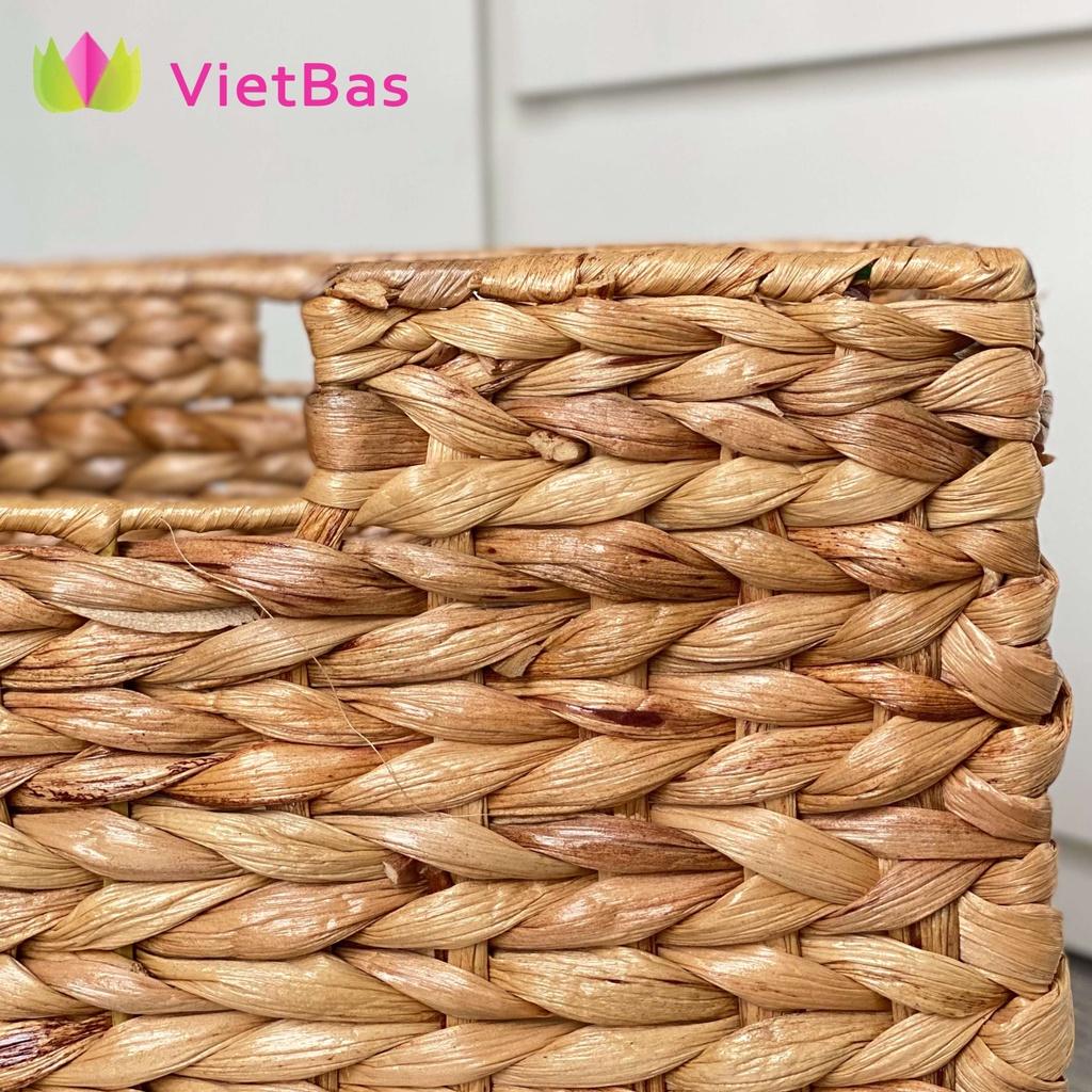 Giỏ lục bình đựng đồ VIETBAS hình chữ nhật LBK_001