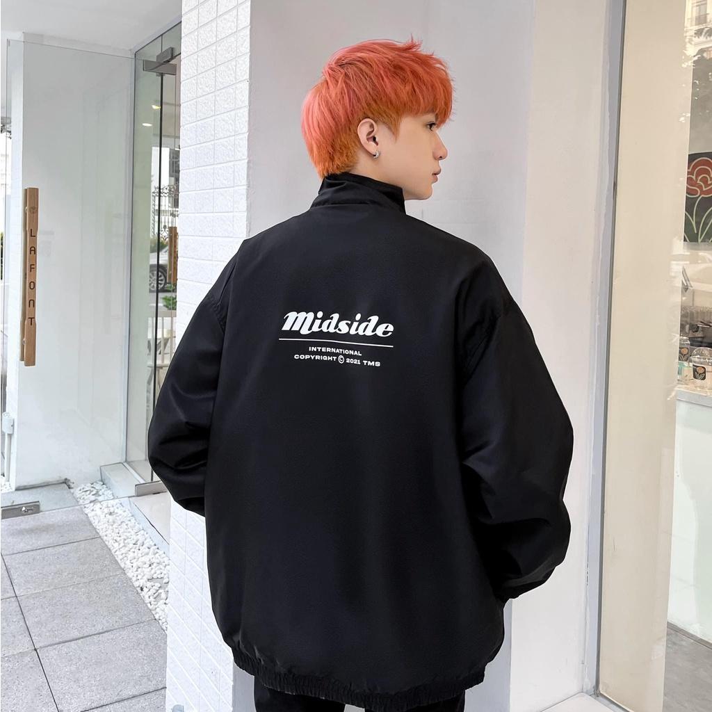 Áo khoác MIDSIDE jacket dù 2 lớp unisex - Áo khoác Ullzang Basic có form rộng XL - OCEAN.CLO