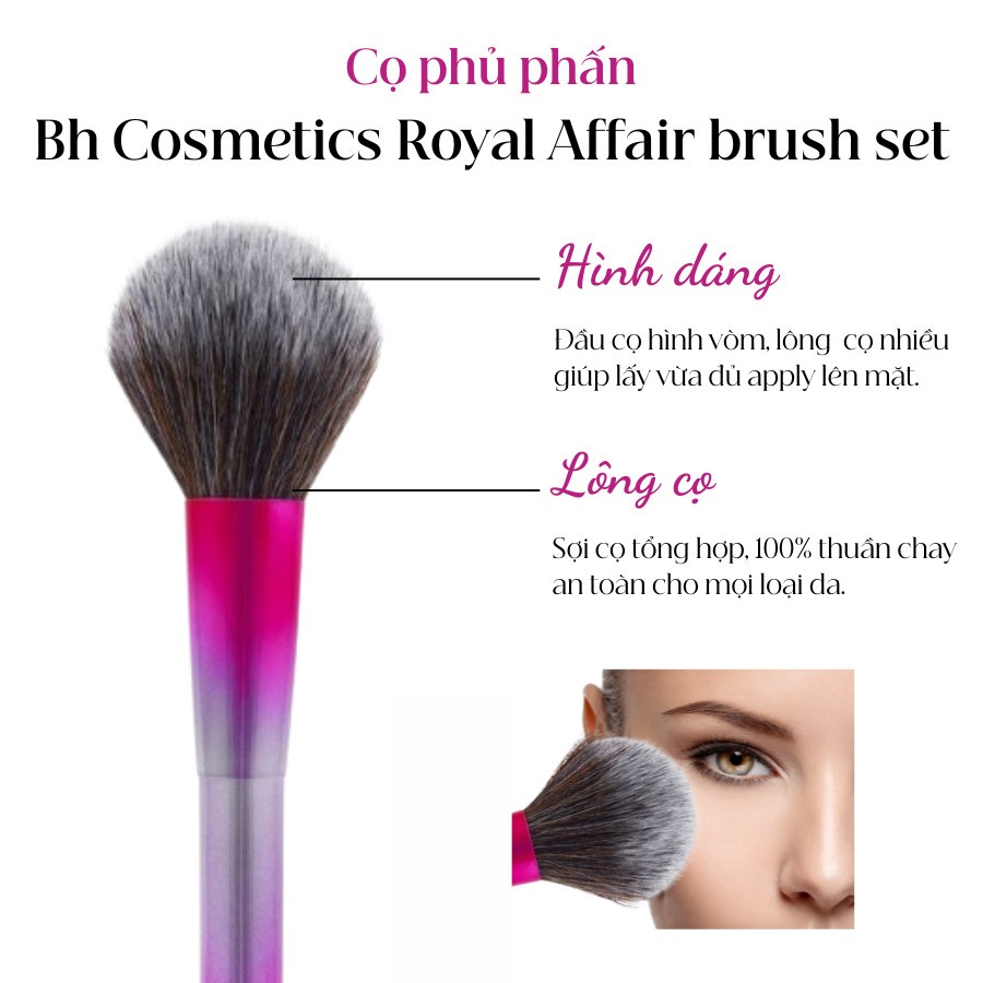 Cọ Phủ Phấn Bh Cosmetics Powder Brush Royal Affair Mẫu Mới