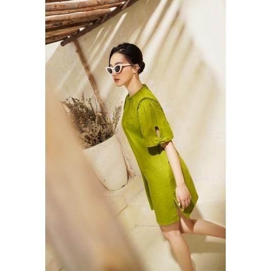 LIIN - Đầm suông nhún cổ tay bồng