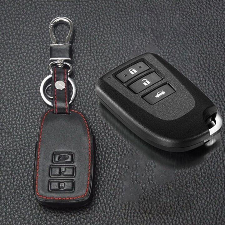 Bao da chìa khóa, da thật 4D, ốp da chìa khóa xe ô tô DÀNH CHO XE Toyota Vios 2019 đến nay