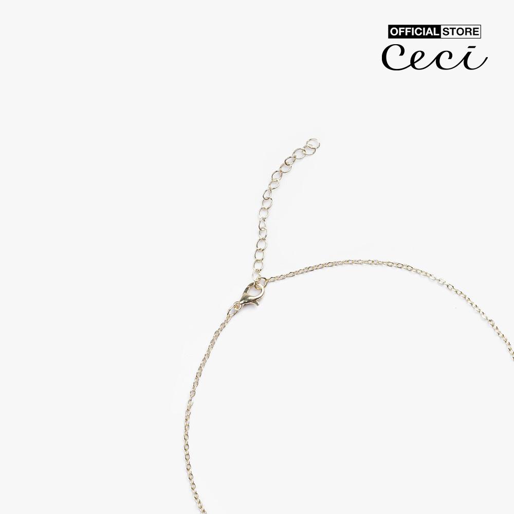CECI - Dây chuyền nữ sợi mảnh mặt chữ Love đính đá sang trọng CC4-01000200-27