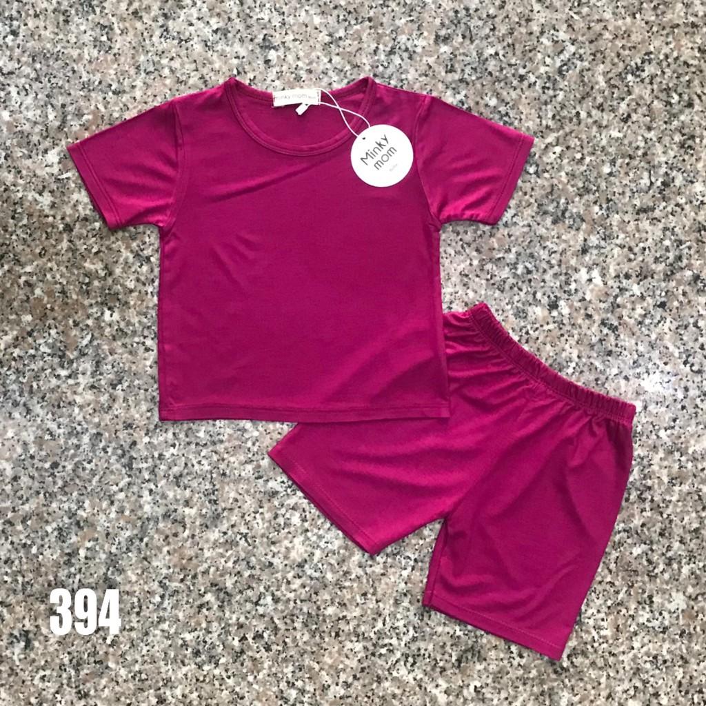 Bộ Minky Mom Cộc Tay, Ngắn Tay. Bộ Mimky Mom siêu mềm mịn mát cho bé trai bé gái, Size Từ 80-150(8-32KG)