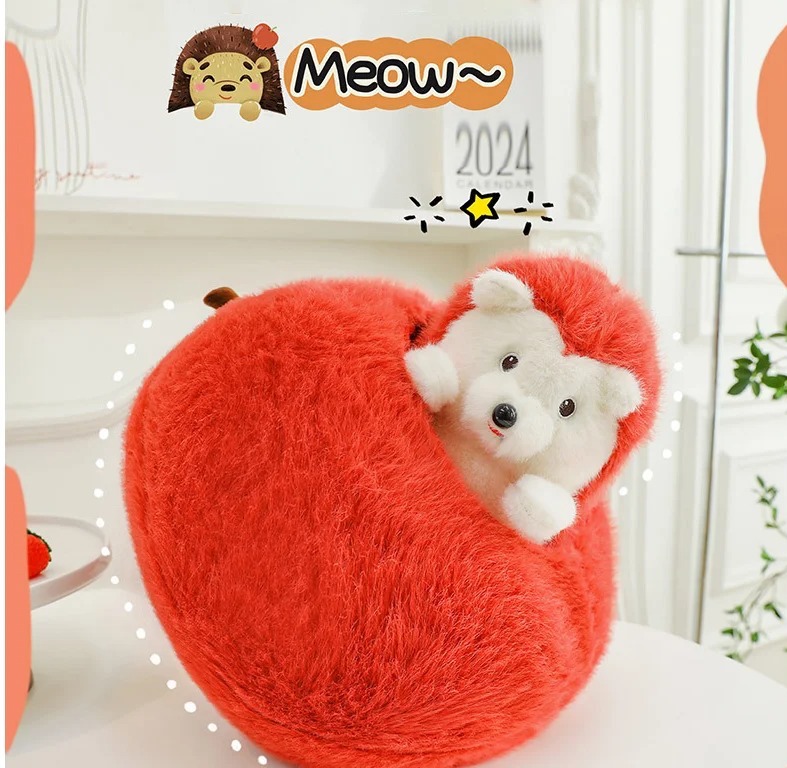 Gấu bông nhím táo HOẢ TỐC HCM thú bông 30cm giá rẻ quả táo gấu bông