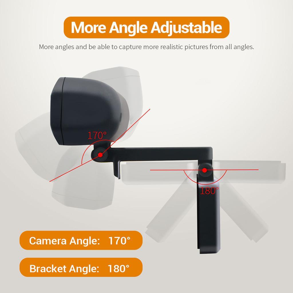 USB2.0 HD Webcam High Definition with Mic Clip-On Portable For Computer
