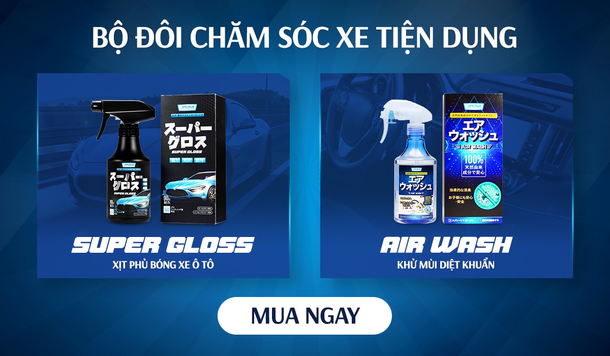 [CHÍNH HÃNG] Combo 2 Chai Xịt Khử Mùi Air Wash - Phủ Bóng Super Gloss JP24 - Nhật Bản