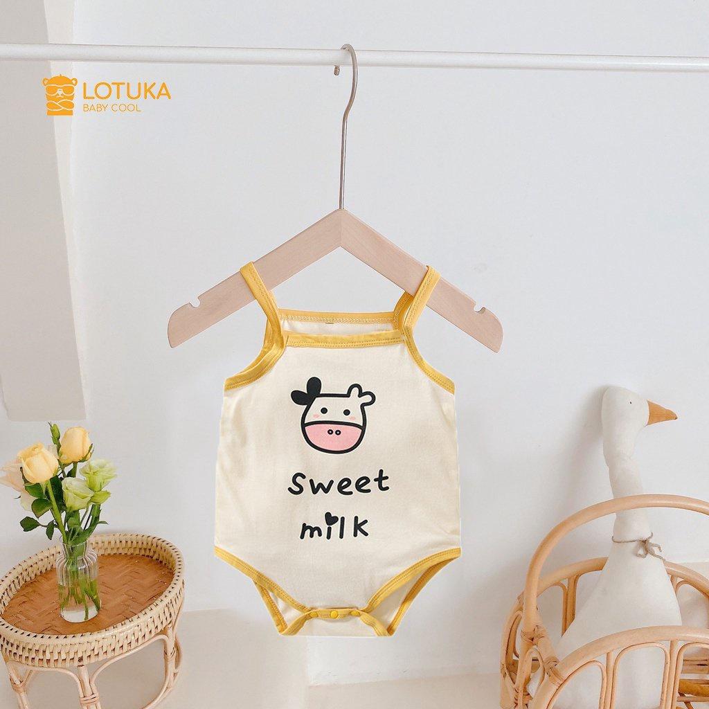 Quần áo sơ sinh body chip hai dây dễ thương bodysuit cho bé trai bé gái LOTUKA chất siêu mát cho bé yêu