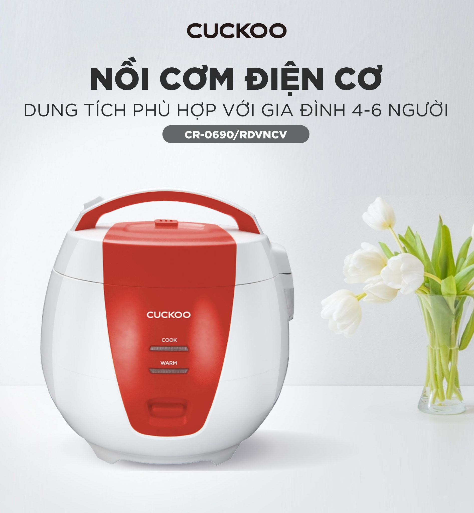 Nồi Cơm Điện Cơ Cuckoo CR-0690/RDVNCV 1.08L - Hàng chính hãng