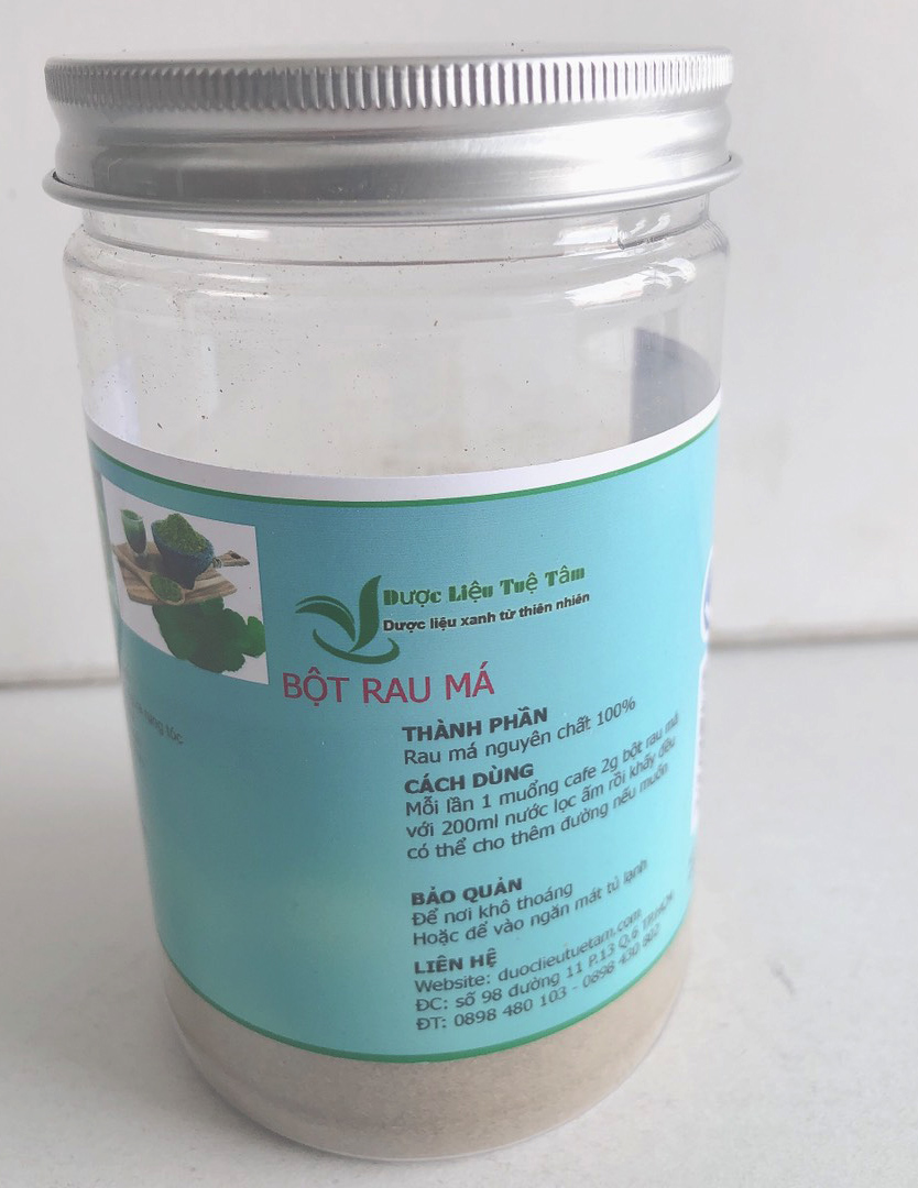 Bột Rau Má Sấy Lạnh Nguyên Chất 100% - Hủ 100gr