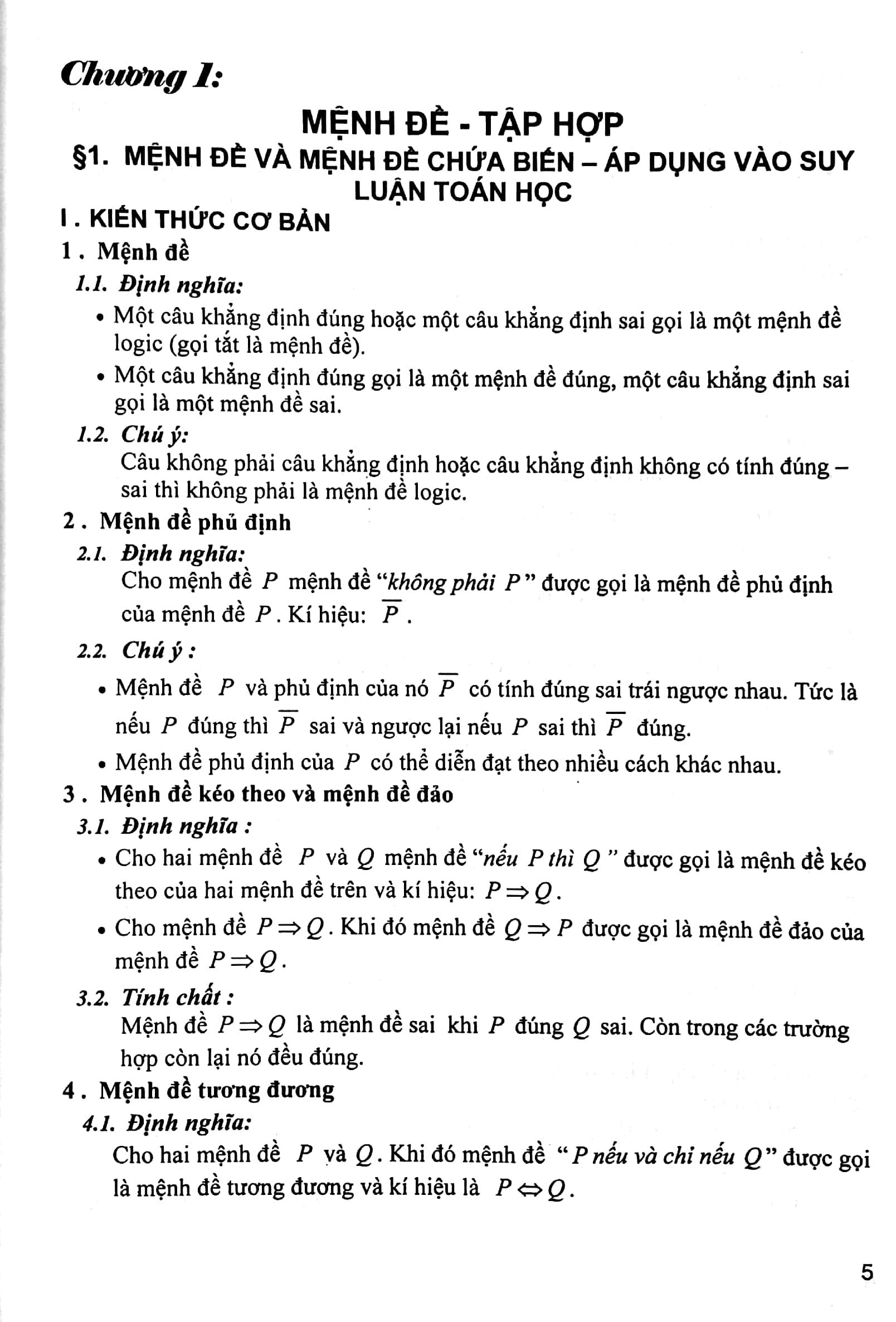 Phương Pháp Giải Toán Chuyên Đề Đại Số Lớp 10 (Biên Soạn Theo Chương Trình GDPT Mới) (Dùng Chung Cho Các Bộ SGK Hiện Hành)