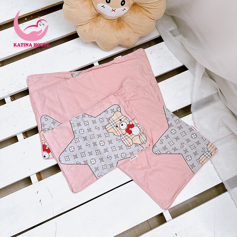 Vỏ áo gối nằm cho bé Katina House, vải tencel mềm mịn mát nhiều họa tiết ngộ nghĩnh đáng yêu
