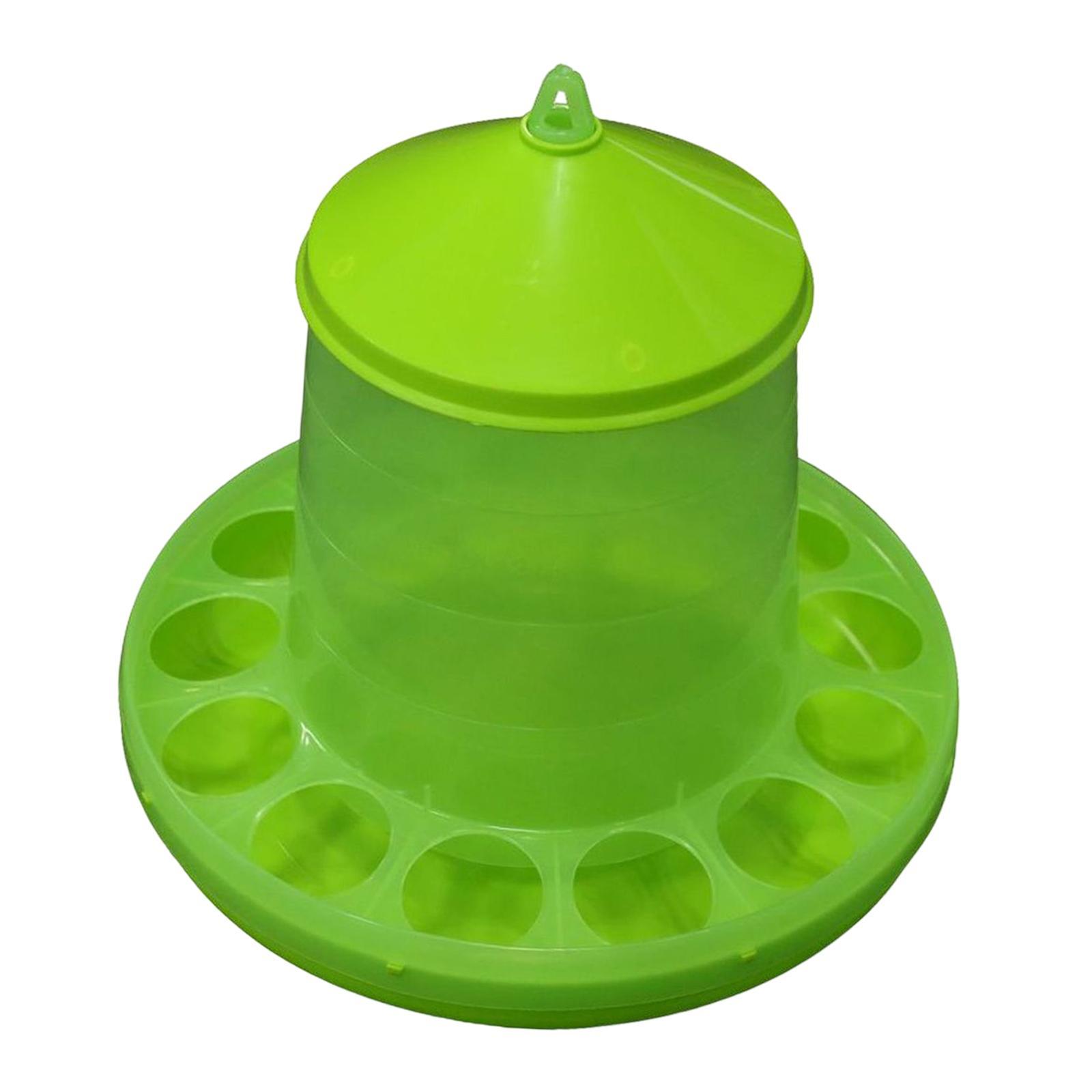 Chicken Feeder with Feeding Holes Hanging feed Dispenser Visible for Duck