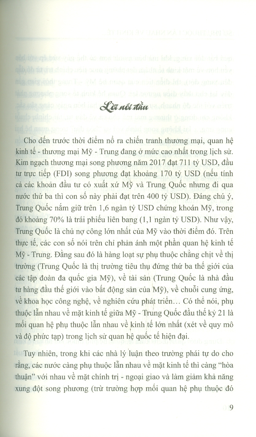 Sự Phụ Thuộc Lẫn Nhau Về Kinh Tế Giữa Mỹ Và Trung Quốc: Hiện Trạng, Xu Thế Và Tác Động Đến Việt Nam (Sách chuyên khảo) - Viện Hàn lâm Khoa học Xã hội Việt Nam - Viện Nghiên cứu Châu Mỹ;  TS. Nguyễn Thị Hải Yến chủ biên