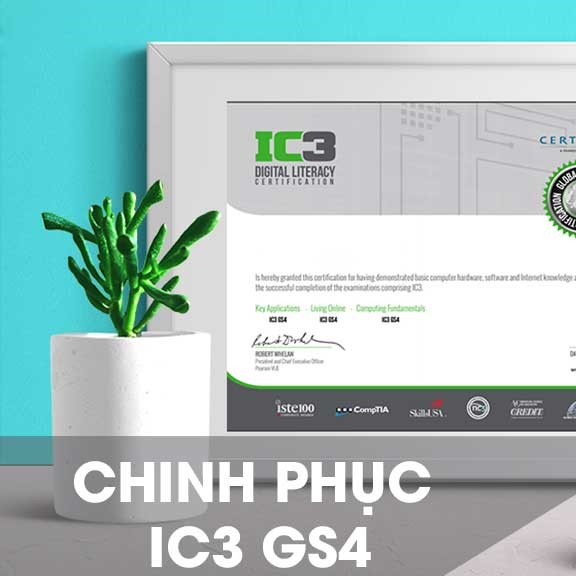 Hình ảnh Khóa học online Chinh phục chứng chỉ IC3 GS4 Tin học Cộng