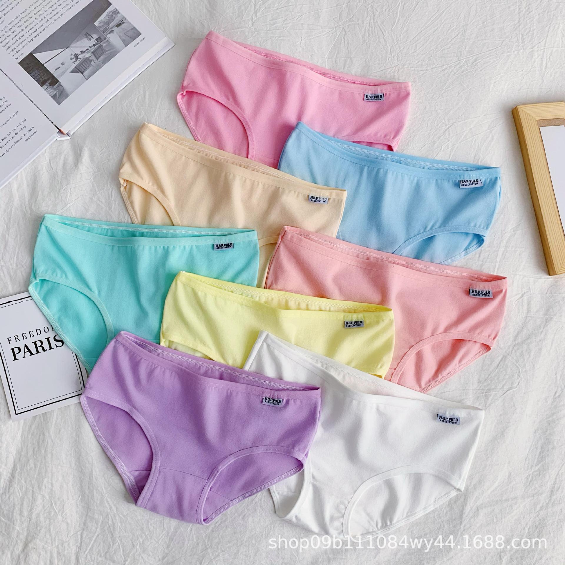 Quần lót cotton trơn kháng khuẩn co giãn tốt Pulo