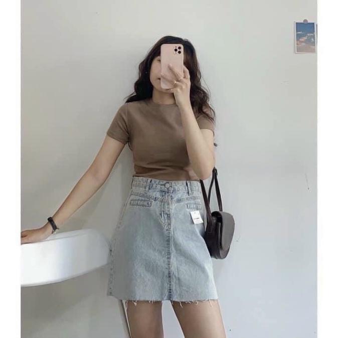 Áo phông nữ cổ tròn cộc tay vải tổ ong, áo thun nữ form rộng nhiều màu hàng đẹp chất mềm , trendy