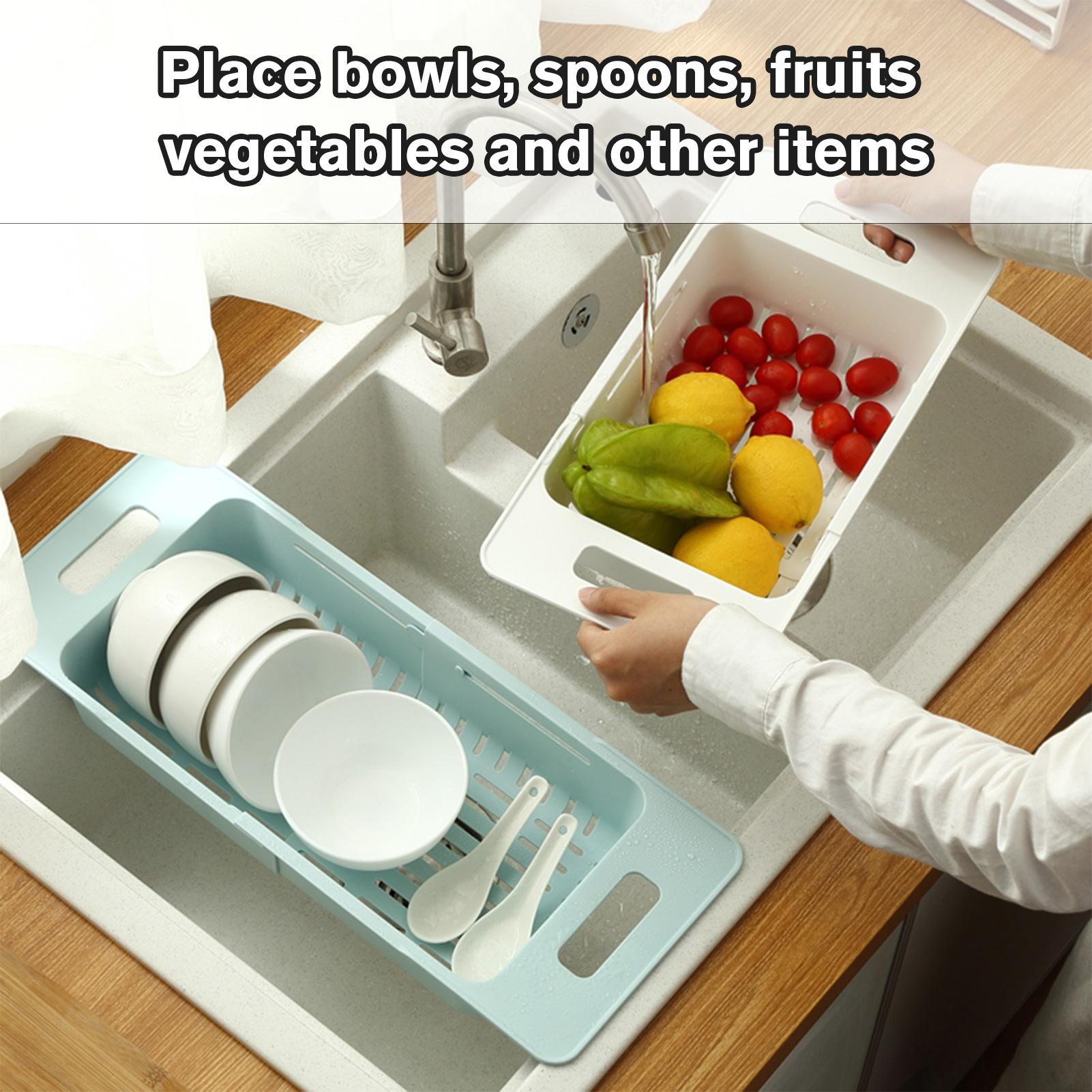 Rổ đựng rau củ có thể điều chỉnh phù hợp cho bồn rửa