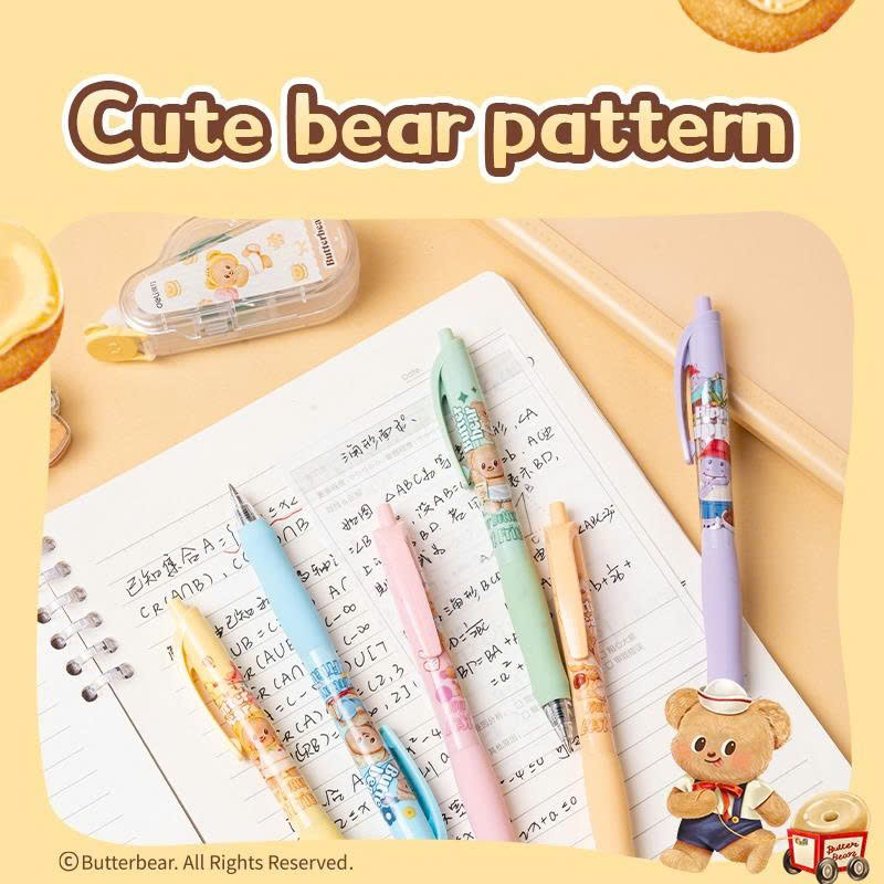 Bút gel 0.5mm Túi Mù Deli EHY003 ButterBear