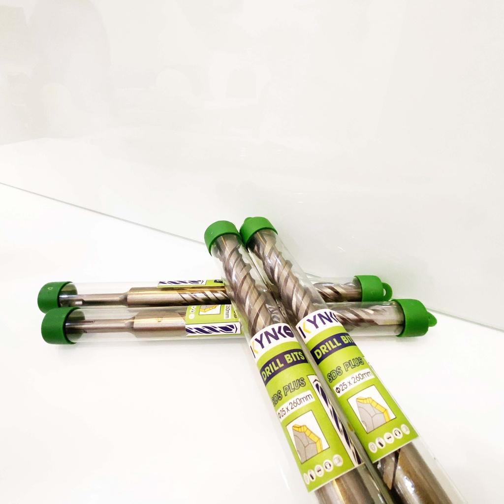 MŨI KHOAN BÊ TÔNG SDS ĐƯỜNG KÍNH PHI Ø25 DÀI 260MM XUYÊN TƯỜNG ĐẦU DẸT KYNKO MKBTXT-25260