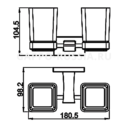 BỘ PHỤ KIỆN 5 MÓN NHÀ TẮM NHẬP KHẨU NGA CAO CẤP GAPPO G07