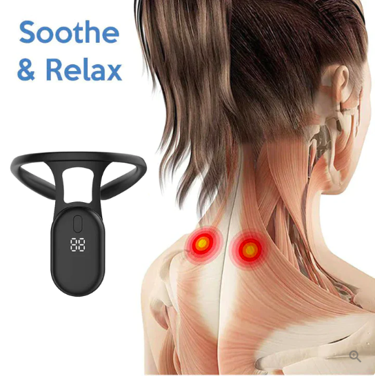 Thiết bị Massage Cổ mini sử dụng sóng Siêu Âm Lymphatic, Lưu Thông Máu, Ngăn Ngừa Đột Quỵ