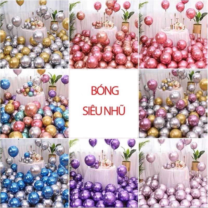 Bóng bay siêu nhũ mix màu 20 quả