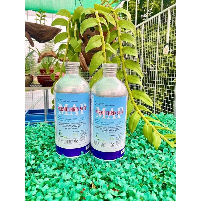 Combo 12 Chai (1 Thùng) Thuốc Diệt Muỗi MAP PERMETHRIN 50EC Quy Cách Chai 1Lít